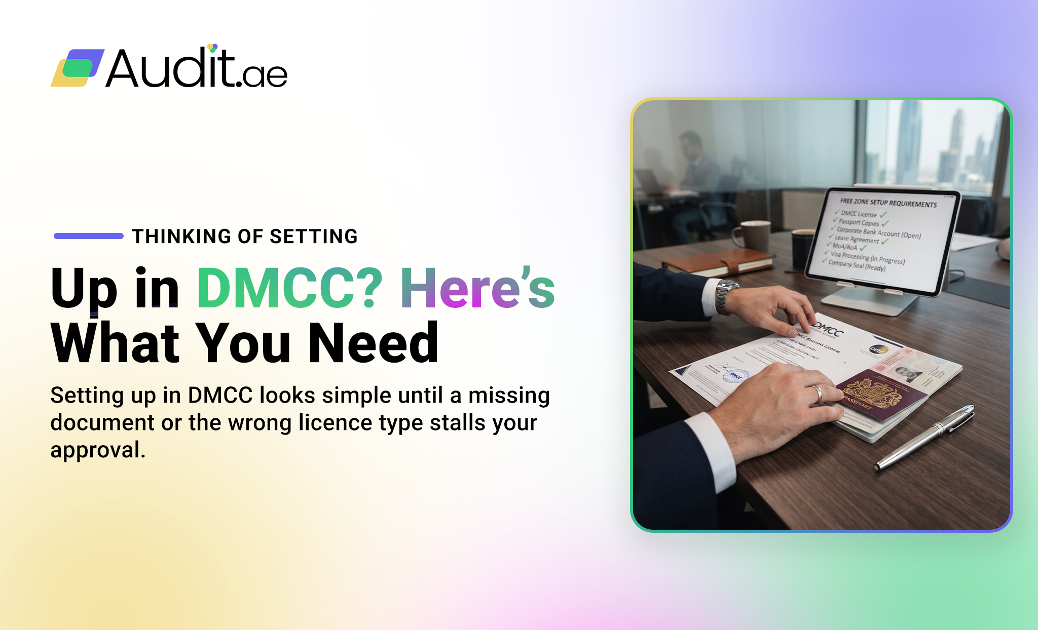 Thinking of Setting Up in DMCC? Here’s What You Need